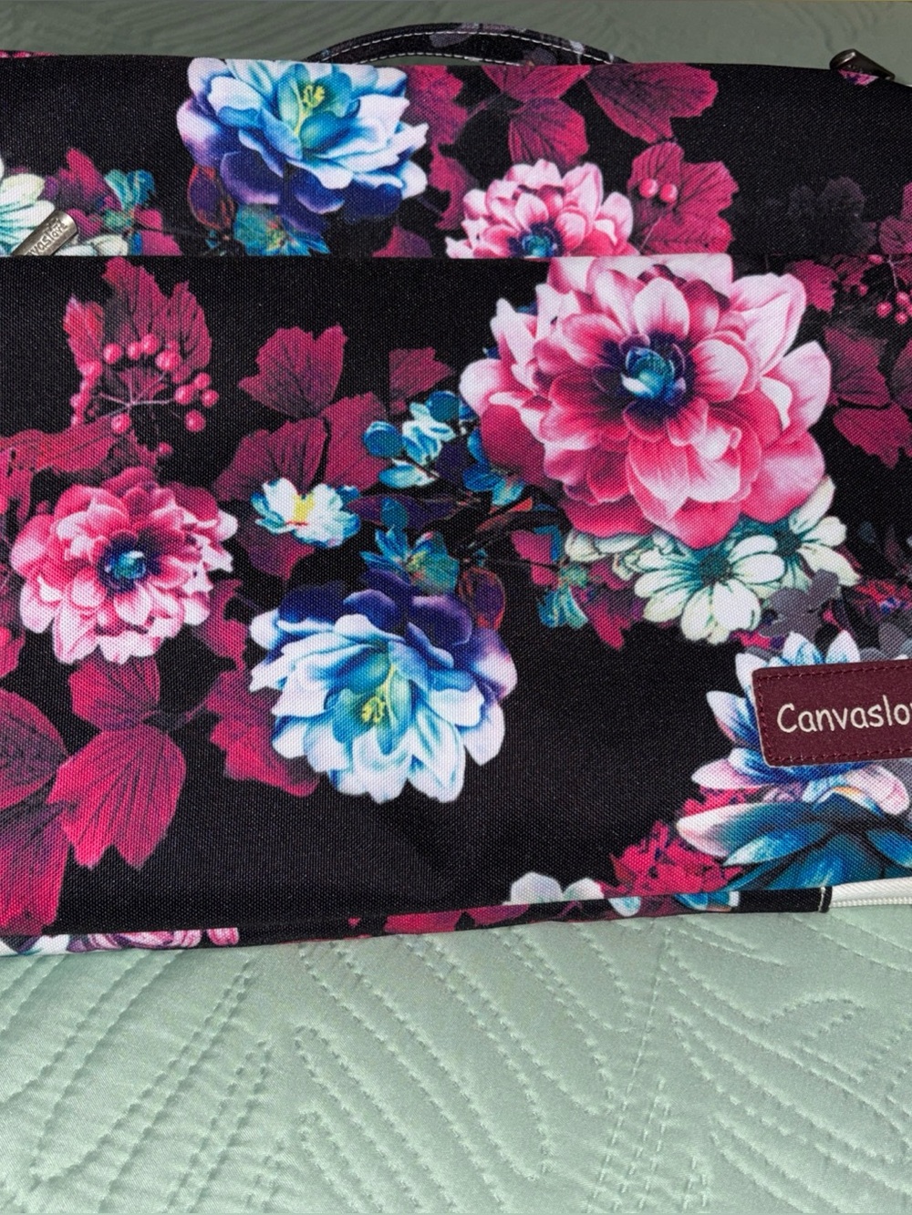 Canvaslove Color Lotus Waterproof Laptop Sleeve Case 14 Inches Pocket Handle
